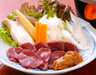 鹿肉の味噌漬け 鉄板焼き