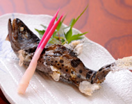 山女の塩焼き