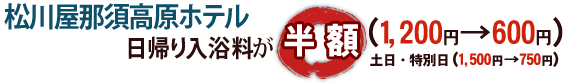 松川屋那須高原ホテル 特典内容